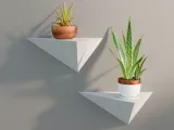 Geometric Triangle Floating Shelf-0
