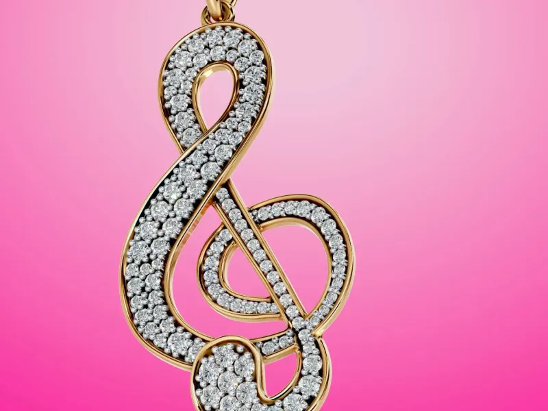 Crescendo Clef Pendant