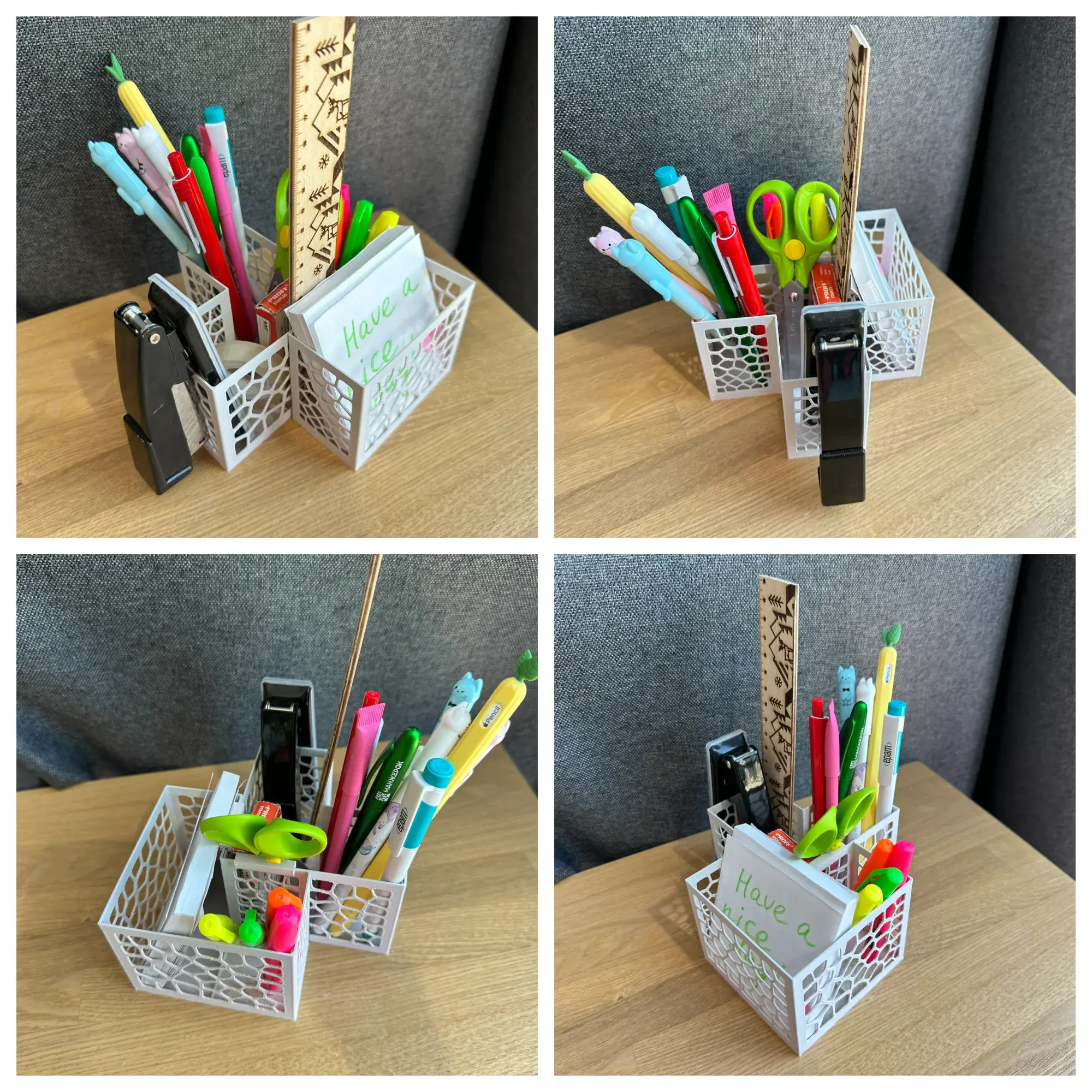 Modular organizer made of square heart boxes