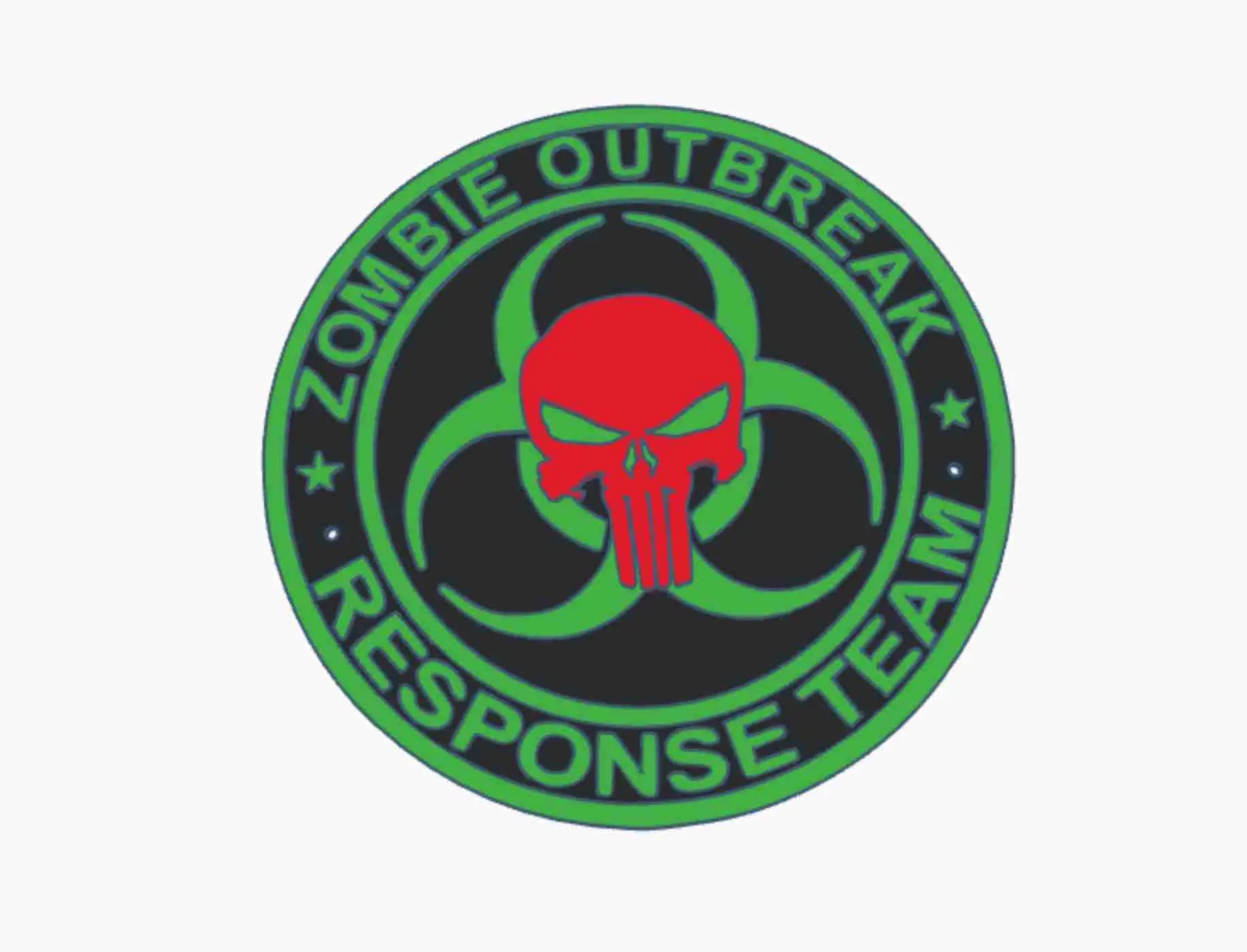 thumbnail image 2 of Zombie Outbreak Response Team Funny Zombie Apocalypse Digital Art By... 2 of 13