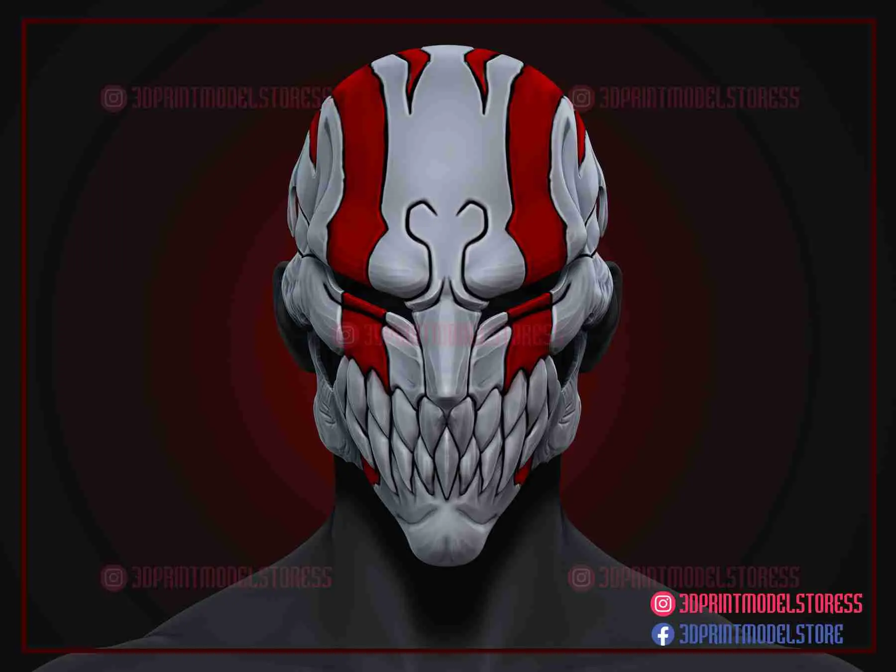 Bleach Ichigo Hollow Mask - Anime Cosplay Halloween Costume
