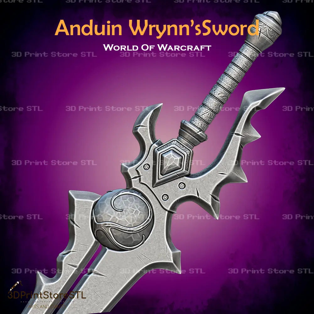 Anduin Wrynn Sword Cosplay World Of Warcraft - STL File