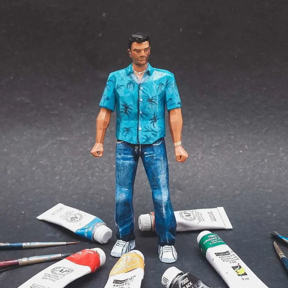 Tommy Vercetti- GTA vice city game- Hand Painted
