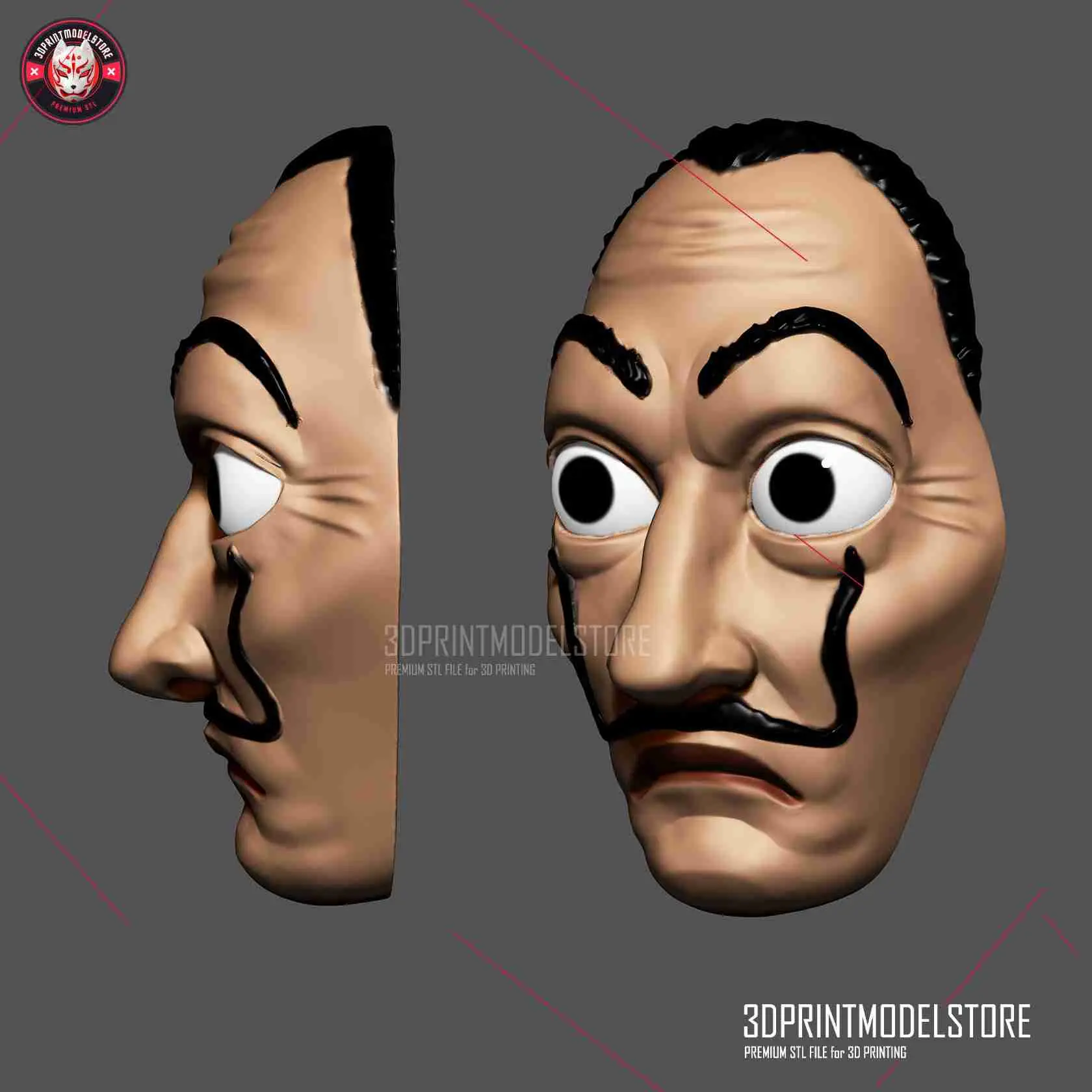 Dali Masker - Lacasa de papel Money Heist Halloween Cosplay