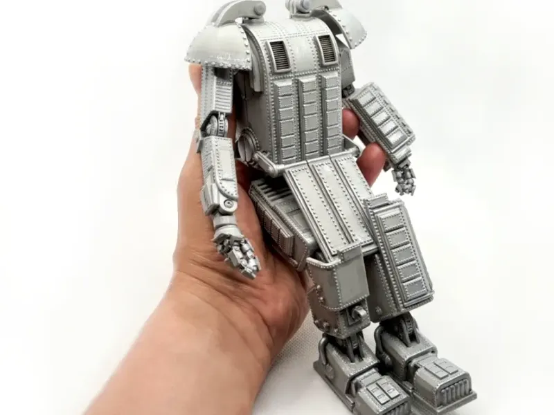 Dieselpunk-Roboter in Einzelteilen