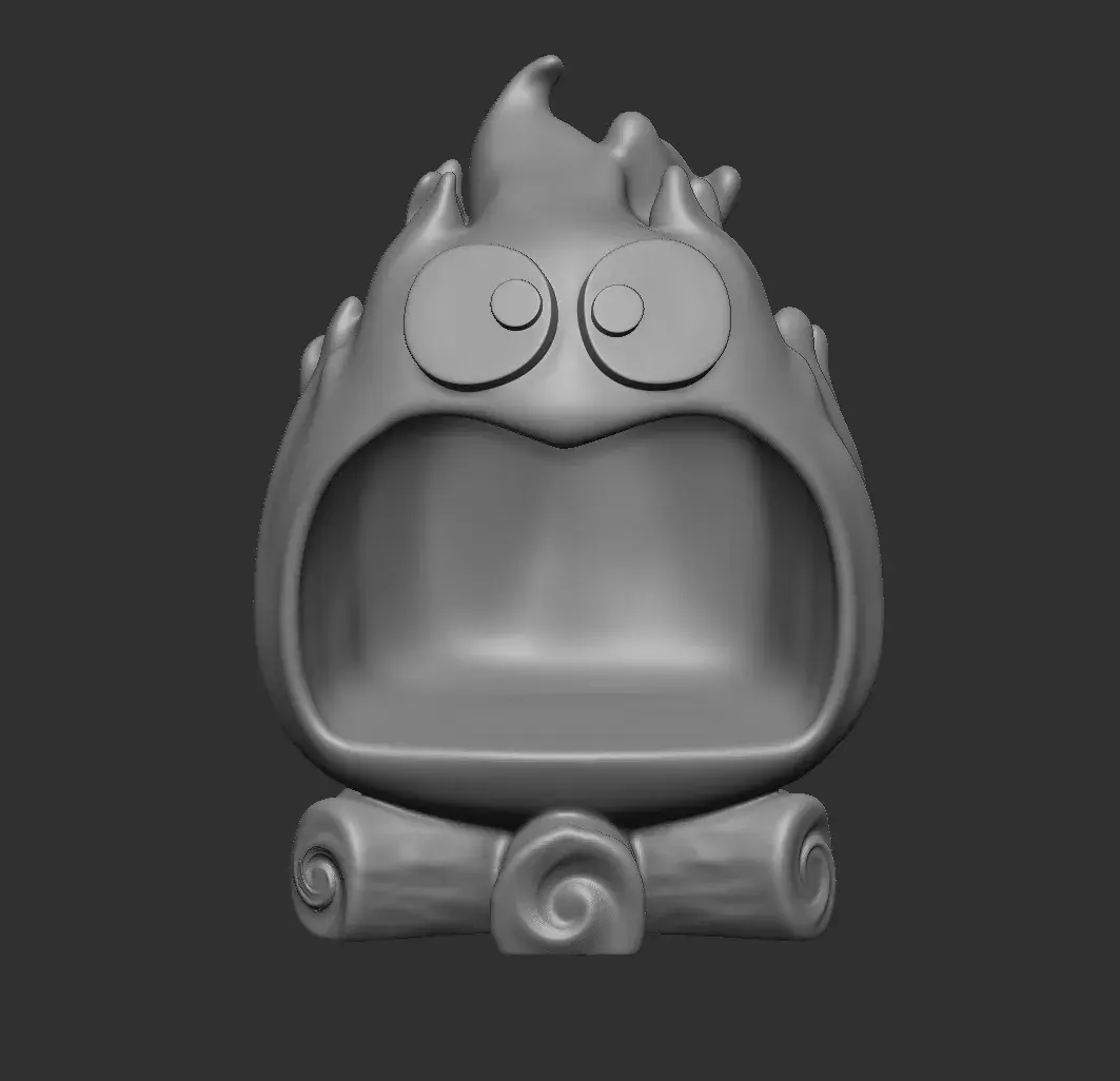 Flame Sculpture Desk Organizer Entryway Key Holder