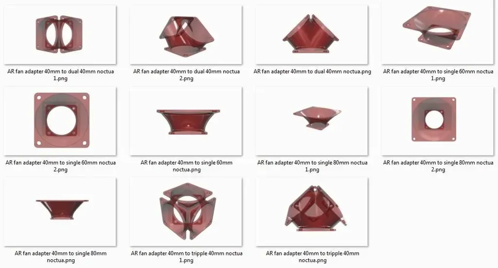 AR fan noctua adapters / reductions set