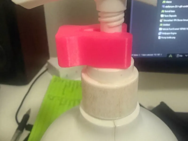 Pump bottle peg
