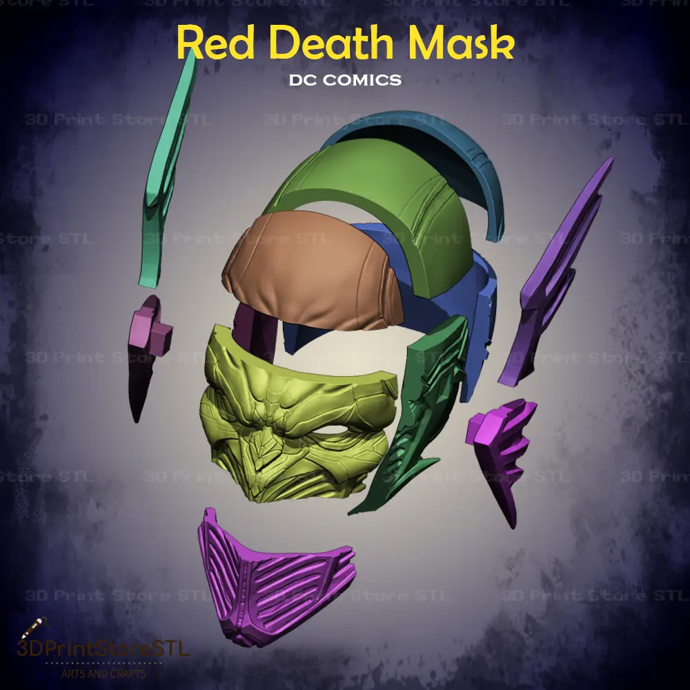 Red Death Batman Mask Cosplay DC Comics - STL File