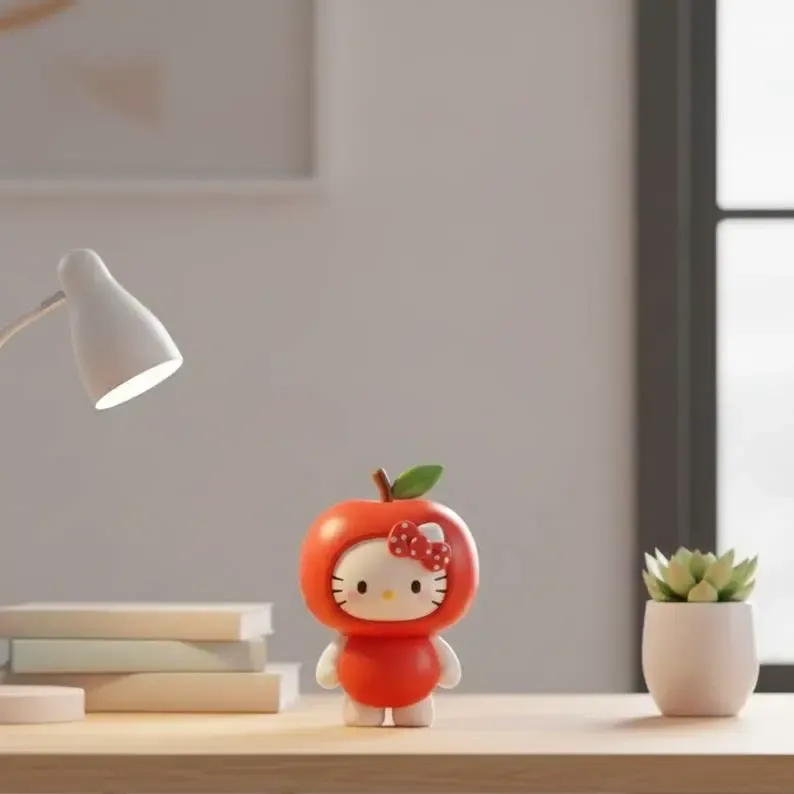 Kawaii Hello Kitty in Apple Costume (3D Model/Print)
