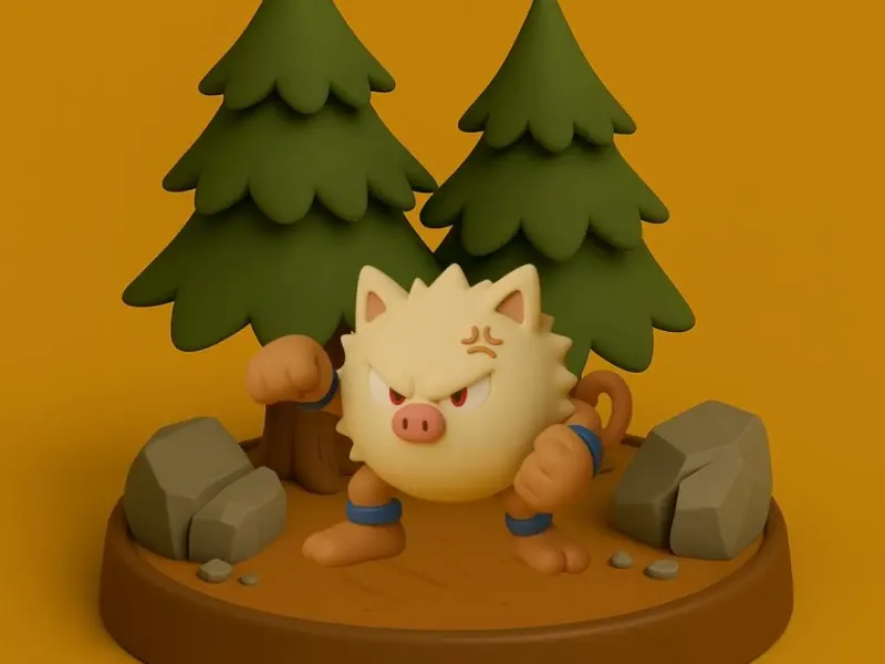 Pokemon battle style - Primeape #057