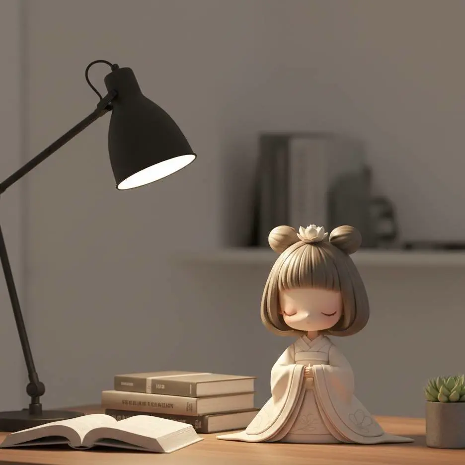 Zen Spirit - Minimalist Meditating Girl 3D Figure