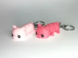 Cute Flexi Pets Pig (Keychain & Magnet)-3