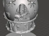 christmas snow globe santa and friends tea light-2