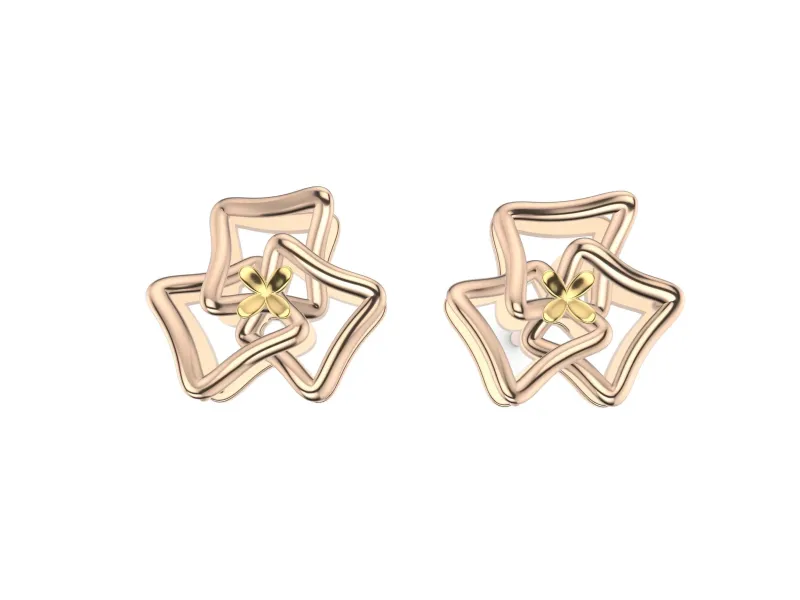 Tri Flower Earrings