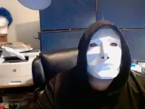 Hooded Polygon Man Bust Print-4