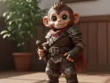 Cute Monkey Warrior-0