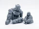 Fastprint Lowpoly Origami Pragmata Hugh and Diana-1