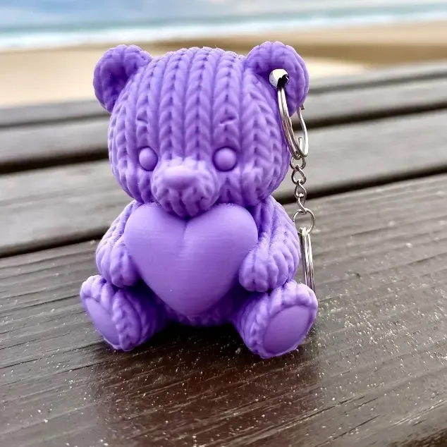 llavero teddy tejido