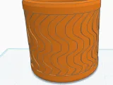 Desktop Writing Utensil Holder With Inset Pattern-6