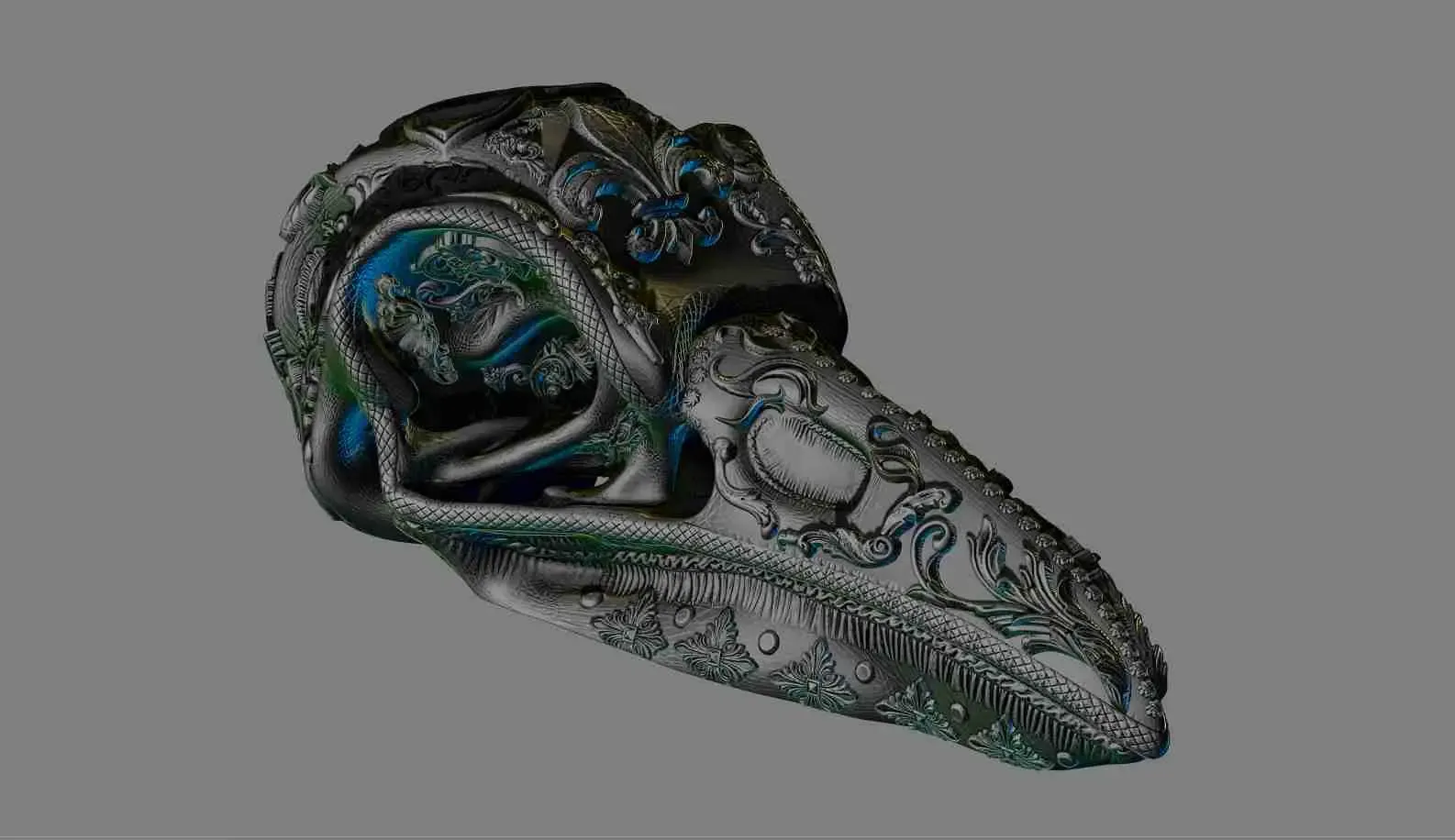 Ornamental Deluxe Bird Skull