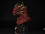 Meleys Bust STL  House of the Dragon 3D Print Sculpture Mode-4