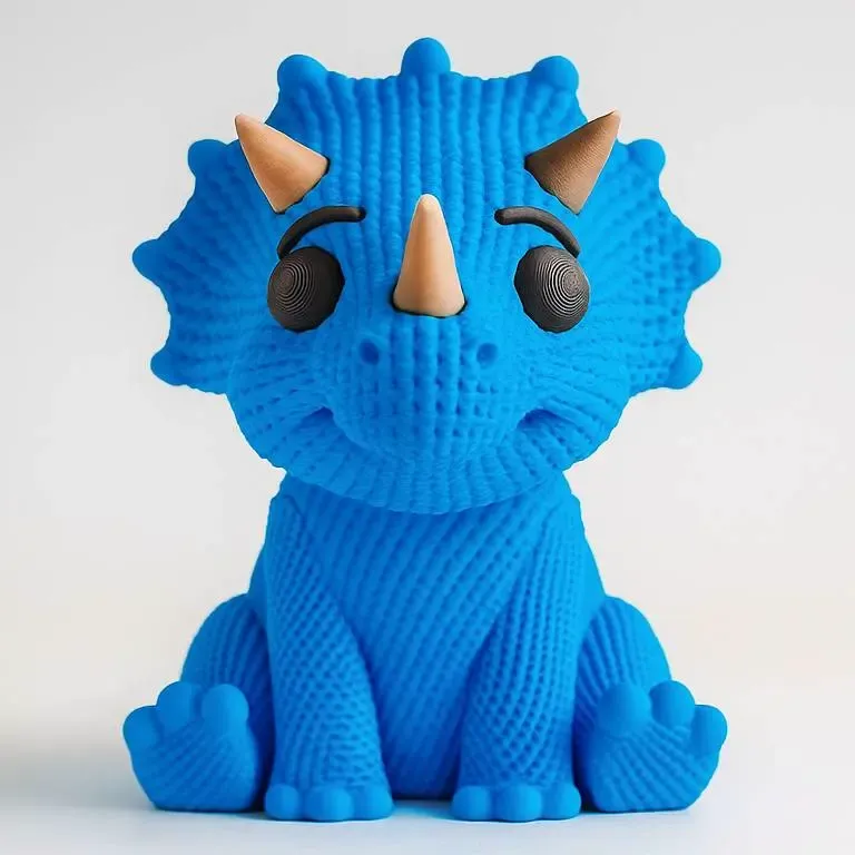 Knitted Triceratops dinosaur - No AMS - Cute animals