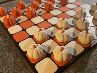 Magnetic Pumpkin Checkers