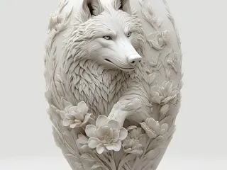 Wolf Vase 152