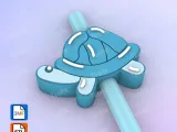 Straw Topper turtle balloon-1