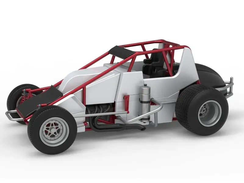 Dirt Silver Crown Car Scale 1:25