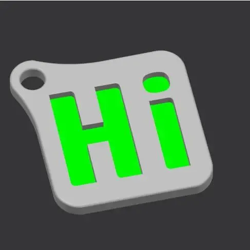 Creality Hi Embossed Keychain Брелок