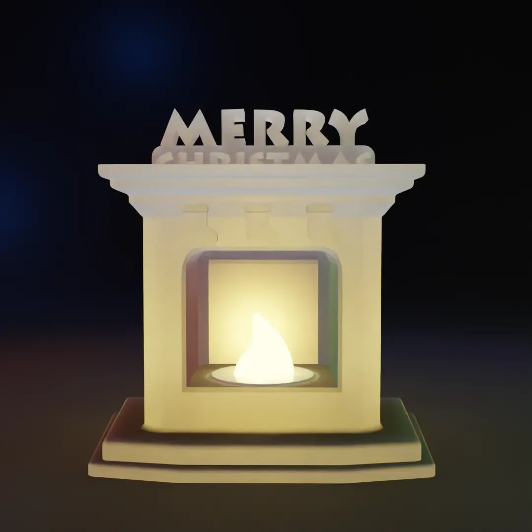 Christmas LED Candle Fireplace