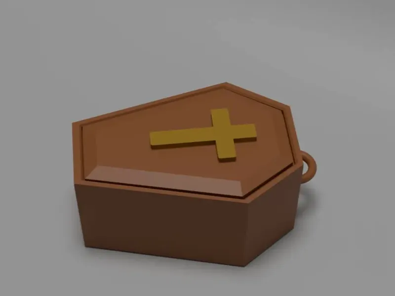 Coffin Storage Keychain – Halloween Mini Box ⚰️