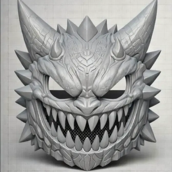 Gengar oni mask creation