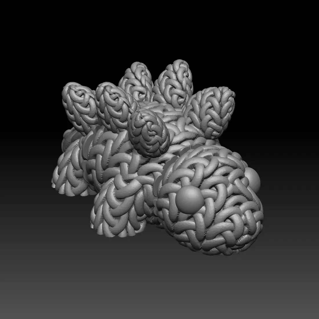 Knitted Flexi Stegosaurus