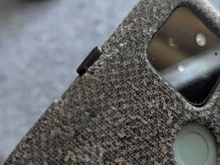 Pixel fabric case button
