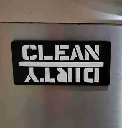 Dishwasher Magent Clean/Dirty sign