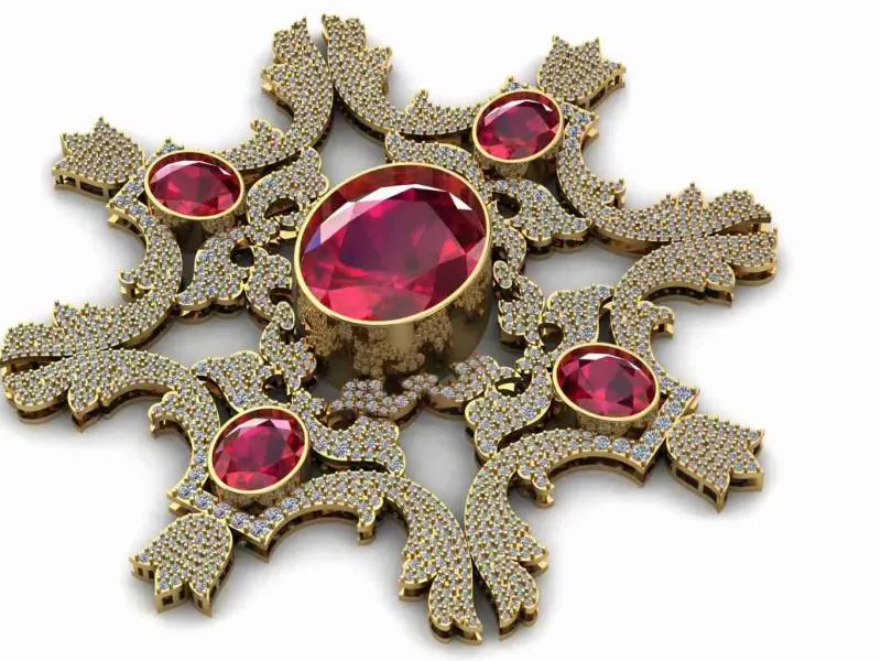Necklace pendent with gallery