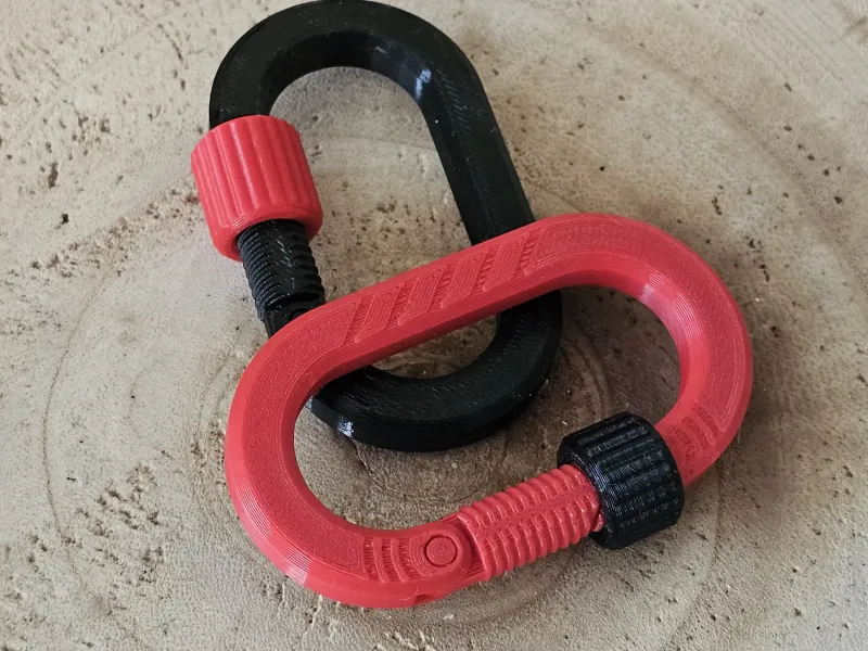 carabiner with locking nut