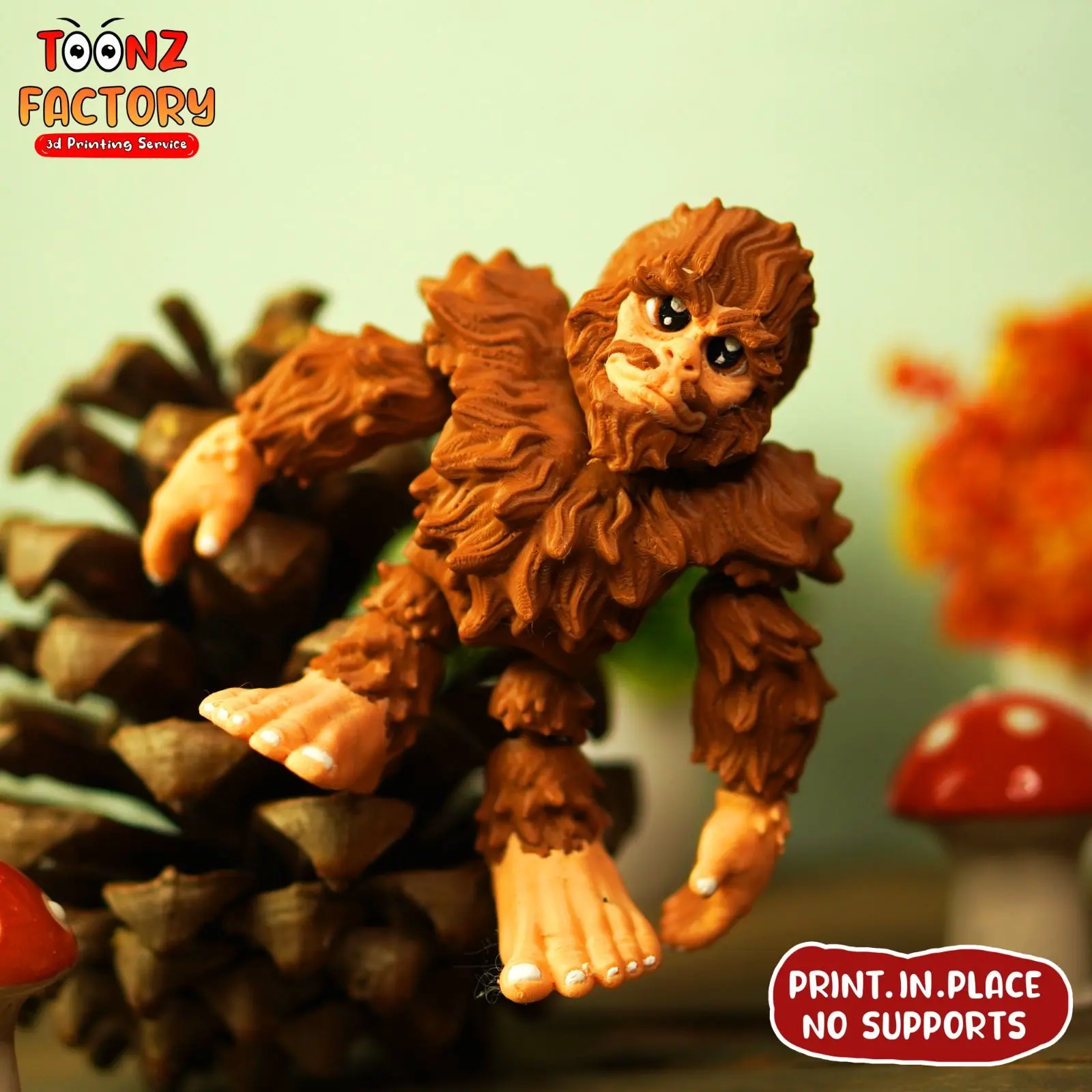 PRINT-IN-PLACE CUTE BIGFOOT ARTICULATED