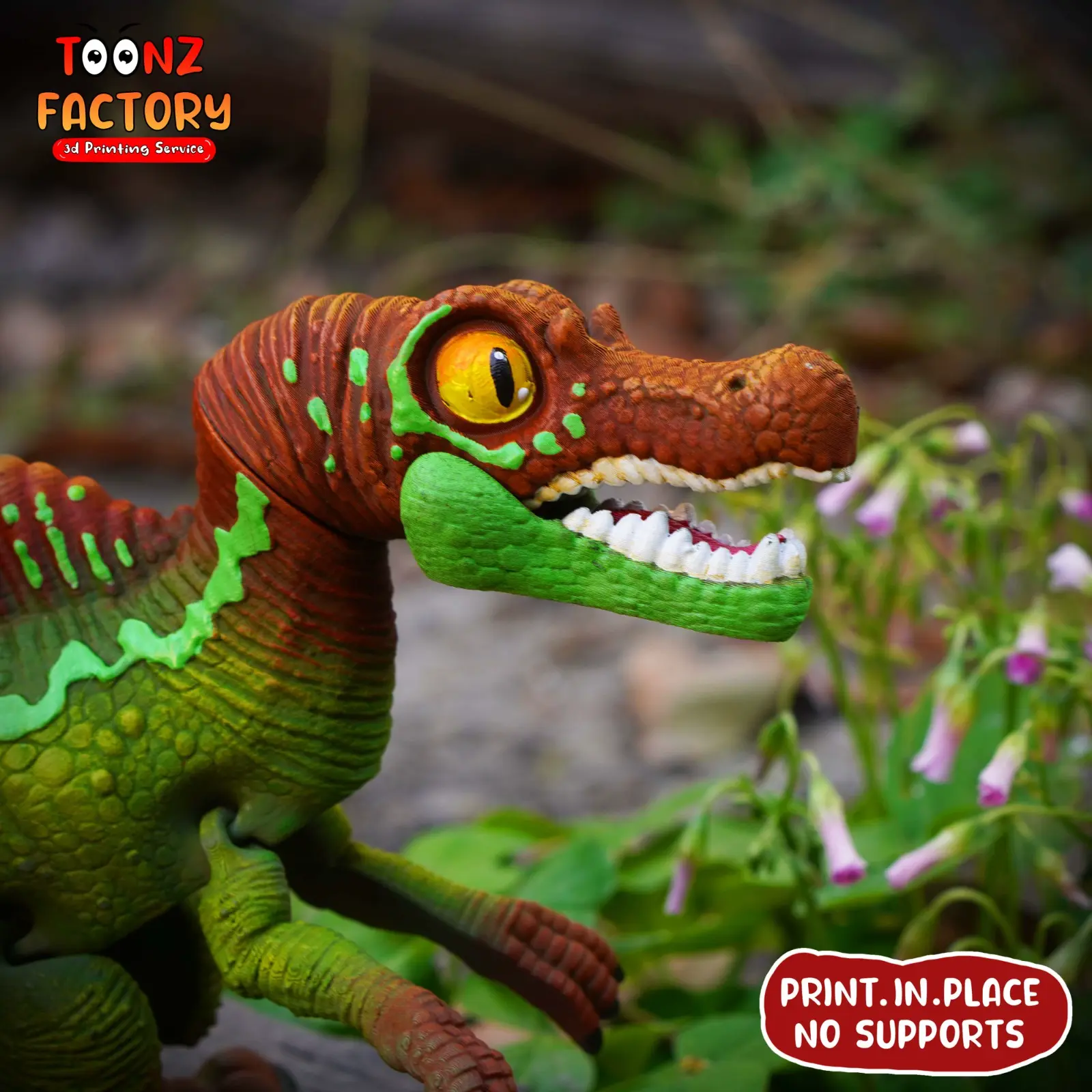 PRINT IN PLACE FLEXI SPINOSAURUS DINOSAUR