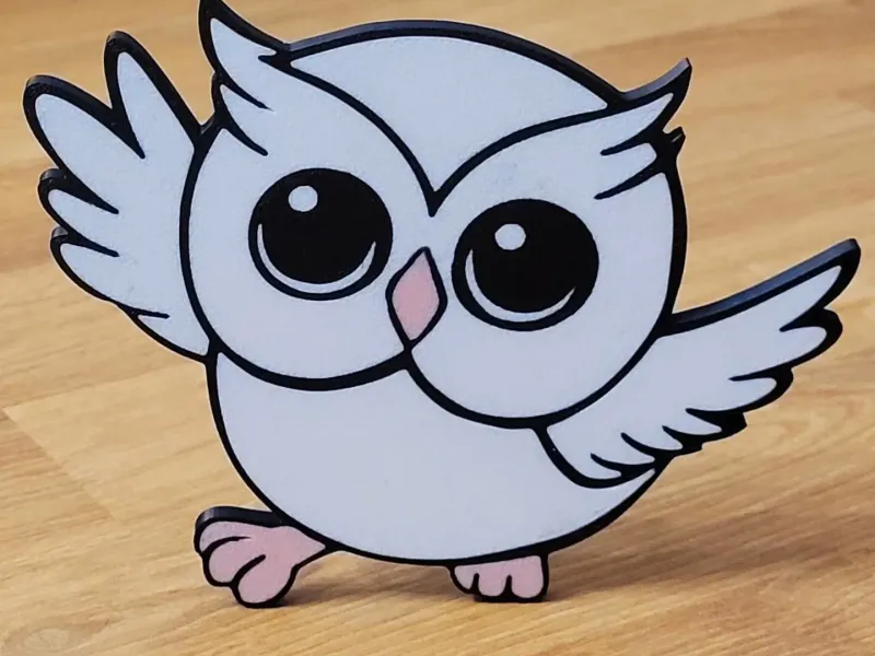 Owl cartoon style