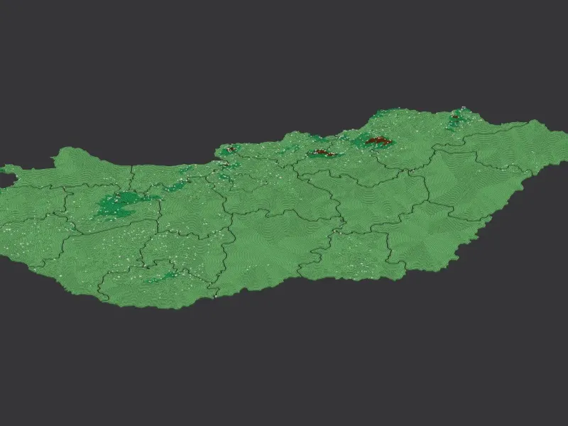 Counties of Hungary. 3D Map puzzle (20-piece)