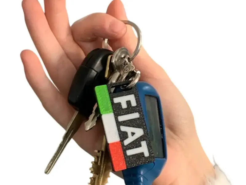 Цветной брелок для ключей FIAT, Италия