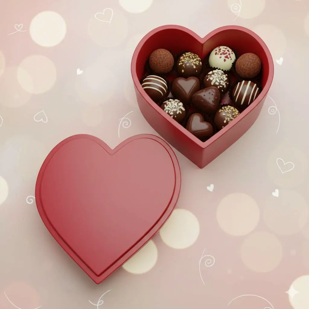 Box heart cute Valentines day
