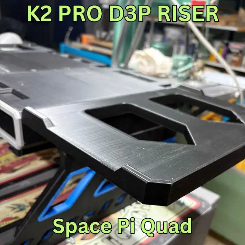 K2 Pi Rack 3D Printer Files | 3MF File | K2 PRO D3P riser -Quad Space Pi shelf ...