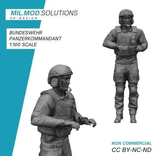 Bundeswehr Panzerkommandant stehend