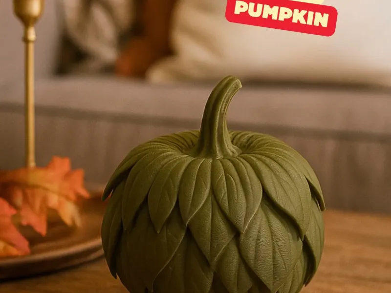LEAVES PUMPKIN / PUMPKIN LEAF / NATURE AUTUMN DESIGN