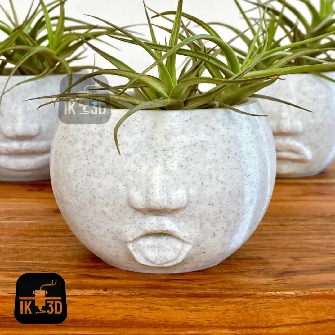 Funny Facial Expression Planters Set of 4 / Candle Holders